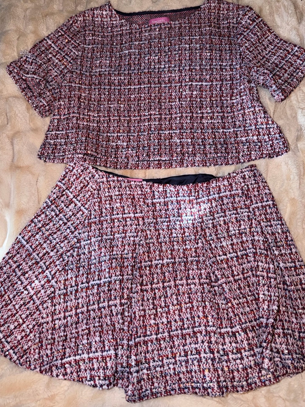 Sincerely Ours Tweed Knit matching set - Picture 2 of 4